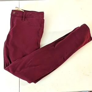 Hollister women's red super skinny  jeans size 3R